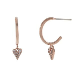 Kate Spade heart huggie hoop earrings